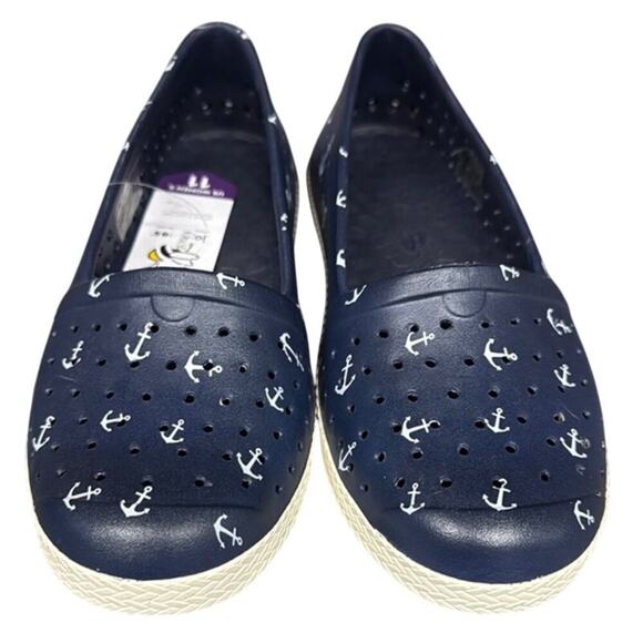 New with Tags Women's Joybees Eva Navy Anchors Espadrille Comfort Shoes Size 11 - Picture 1 of 8
